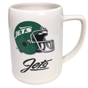 NFL Licensed New York Jets Football Helmut White Ceramic Coffee Mug